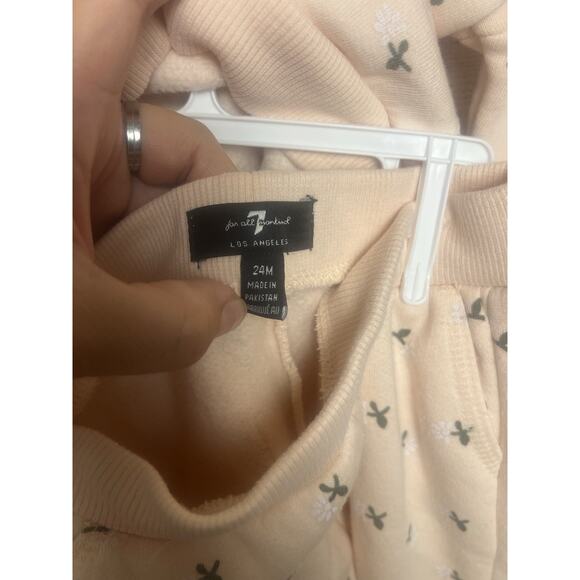 7 For All Mankind Baby 24 Months Sweat Suit 2 Piece Girls Pants Sweatshirt - Picture 5 of 7